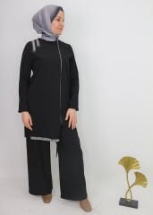 1102 BELİ BAPLAMALII LASTİKL BOL PAÇA PANTOLON QYS PANTOLON S23Y11102  #23-09#