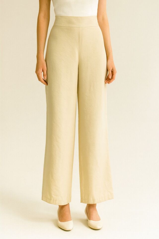 796 BELİ LASTİKLİ BOL PAÇA PANTOLON #02-25#