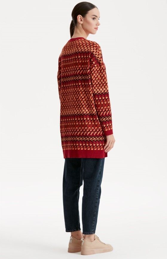 21242 ETNİK DESENLİ JAKARLI TRİKO TUNİK QKS TUNİK 2142 #23-10#