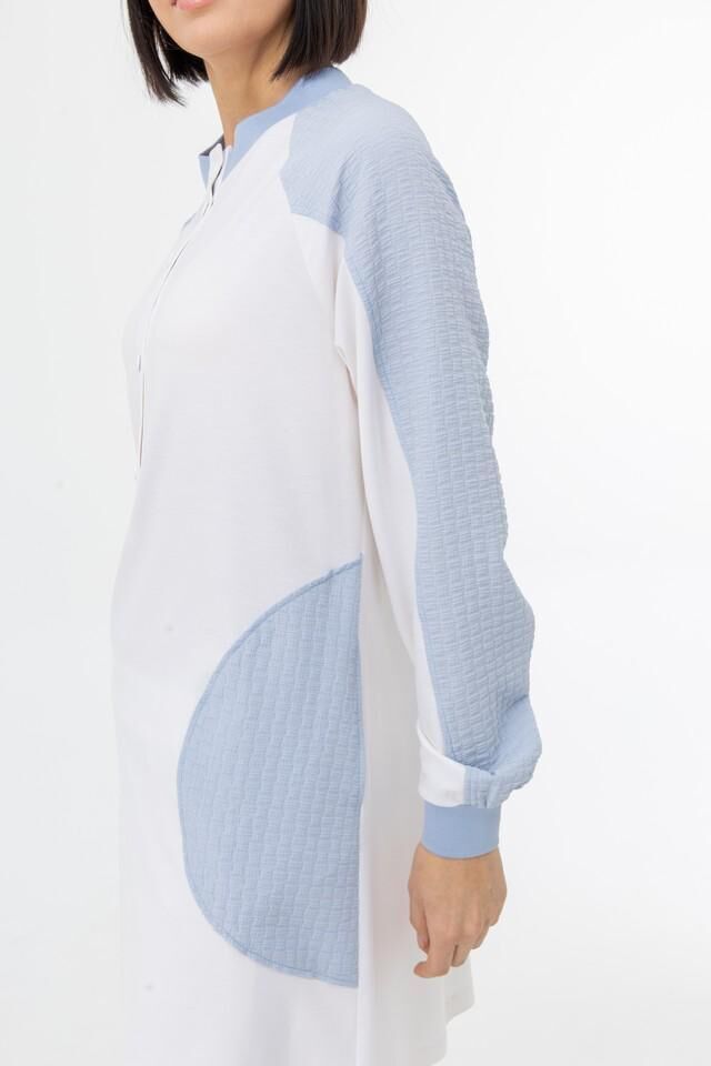 25108 ÖNÜ YARIM ÇITÇITLI CEPLERİ OMZU VE KOLLARI KAPİTONE DESENLİ SPOR TAKIM #02-25#