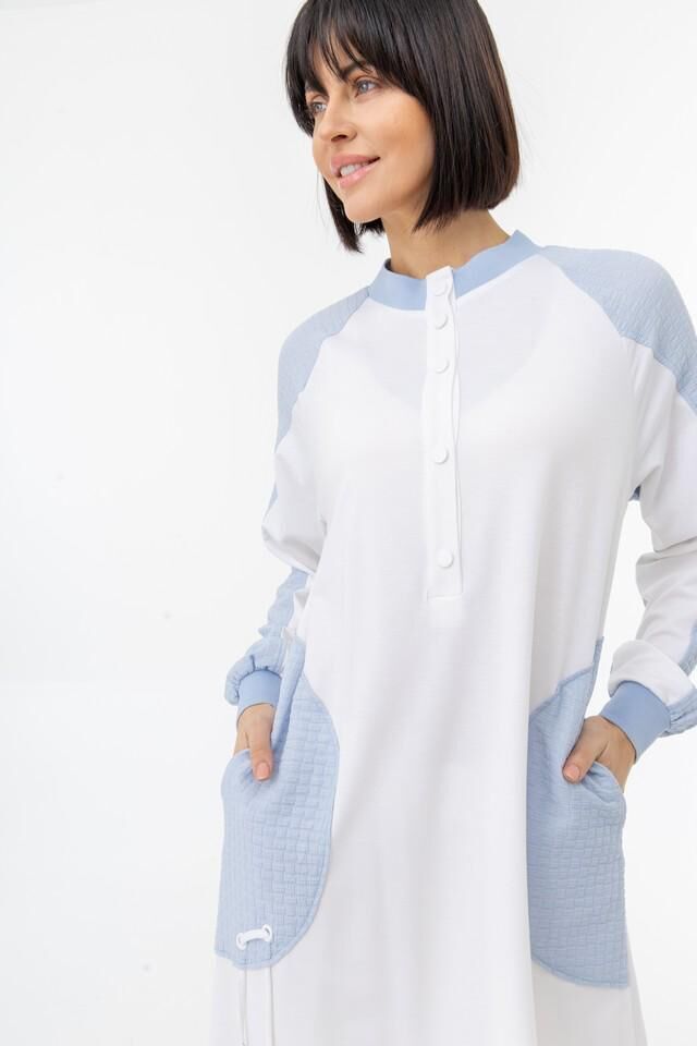 25108 ÖNÜ YARIM ÇITÇITLI CEPLERİ OMZU VE KOLLARI KAPİTONE DESENLİ SPOR TAKIM #02-25#