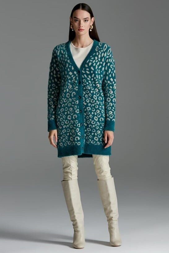 21264 LEOPAR DESENLİ MİNK TRİKO HIRRKA QKS HIRKA 21264 #23-123 2 - bej