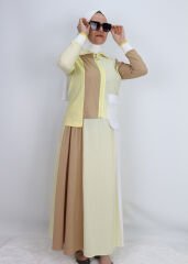 1761 TAKIM COLOURBLOCK ÇİZGİ POPLİN TAKIM QYS TAKIM 1761 #24-06#
