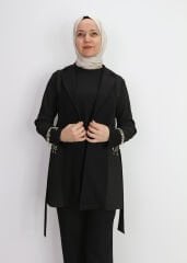 1036 GÖĞÜS TAŞ İŞLEMELİ BELİ KUŞAKLI İÇİ SIFIR KOL 3 LÜ SPOR TAKIM QYS TAKIM #24-07#