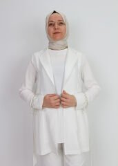1036 GÖĞÜS TAŞ İŞLEMELİ BELİ KUŞAKLI İÇİ SIFIR KOL 3 LÜ SPOR TAKIM QYS TAKIM #24-07#