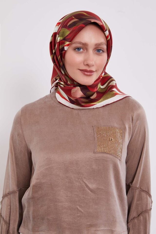 I-1099 LEVİDOR TWİLL İPEK EŞARP #07-25#