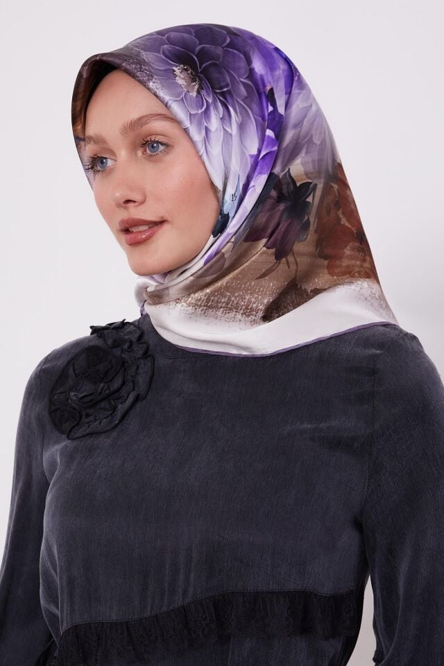 I-1129 LEVİDOR SURA TWİLL İPEK EŞARP #07-25#