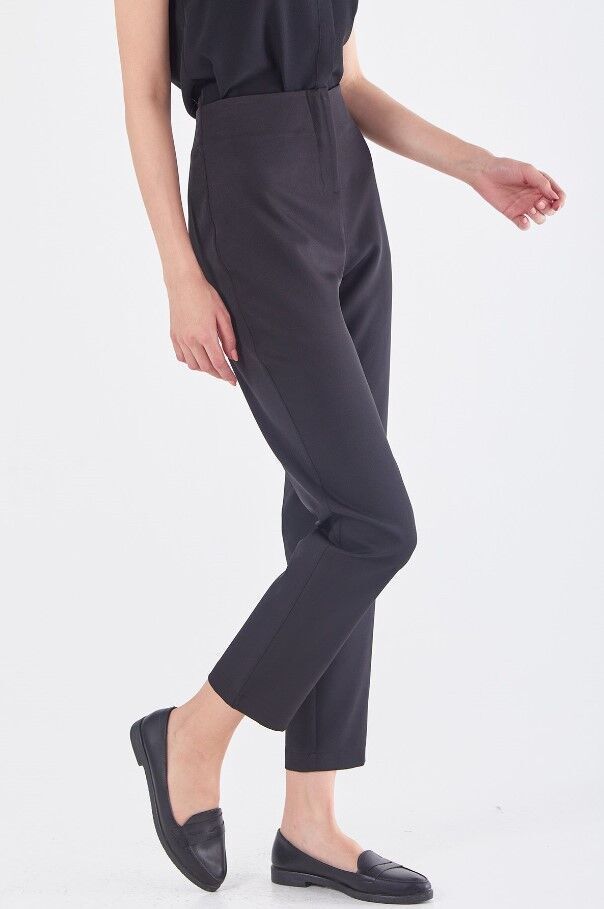 59058 ÖNDEN FERMUARLI KLASİK DAR PAÇA PANTOLON QYS 59058 PANTOLON #23-063 40 - SİYAH