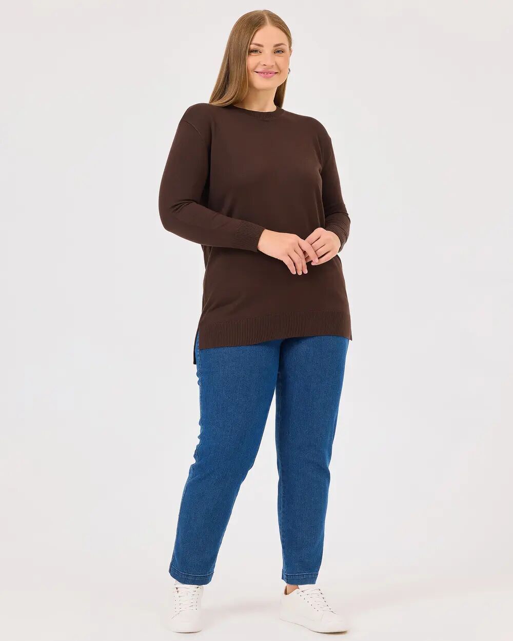 4001 TRİKO KAZAK QKS 50 - Kahverengi