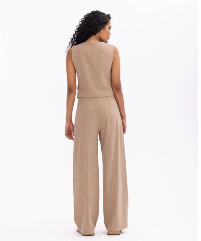 1016 V YAKALI DÜĞMELİ CEP KAPAKLI FLANEL YELEK YELEK  10231205401016 YELEK QKS 1016 #23-103