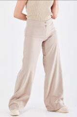 59056 ÖNDEN ÇİFT DÜĞMELİ BOL PAÇA PANTOLON QYS PANTOLON 59056 #23-04#