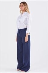 59056 ÖNDEN ÇİFT DÜĞMELİ BOL PAÇA PANTOLON QYS PANTOLON 59056 #23-04#
