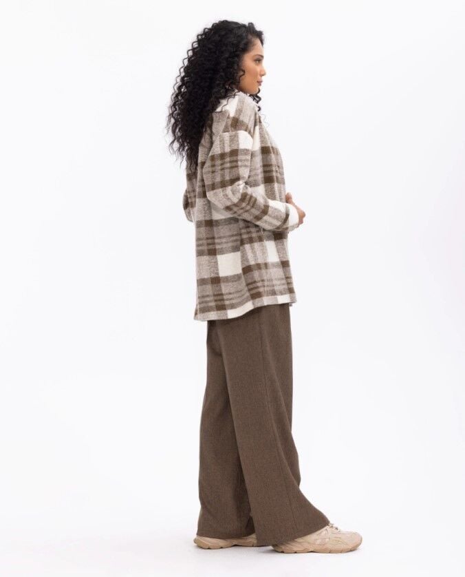 1019 EKOSE DESENLİ GÖMLEK KESİM OVERSİZE CEKET SPOR CEKET 10231205401019 QKS SPOR CEKET #23-103