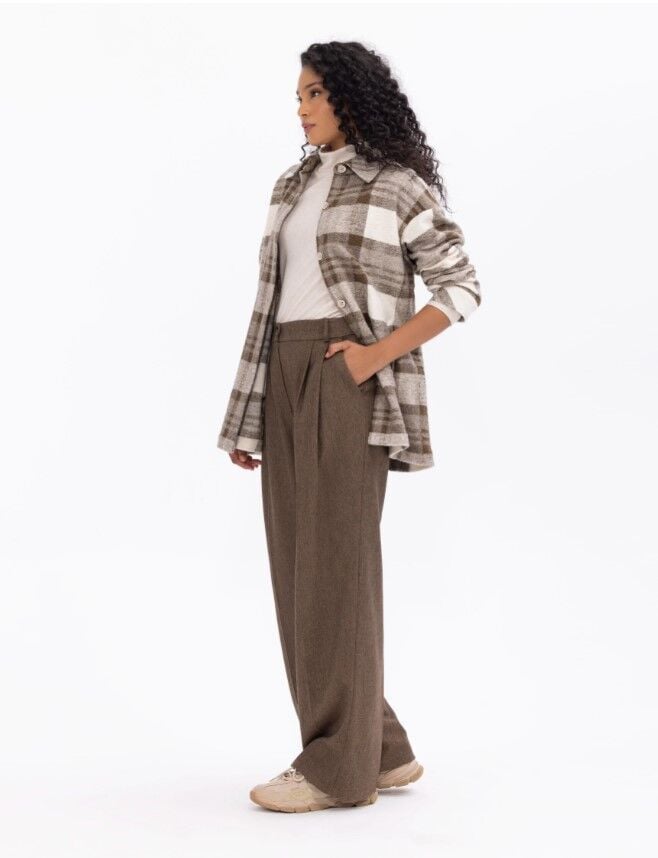 1019 EKOSE DESENLİ GÖMLEK KESİM OVERSİZE CEKET SPOR CEKET 10231205401019 QKS SPOR CEKET #23-103