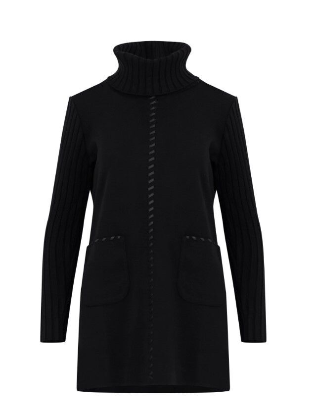 1009 CEPLİ DİKİŞ DETAYLI TRİKO TUNİK TİKRO TUNİK 11231303001009  QKS TUNİK #23-10#