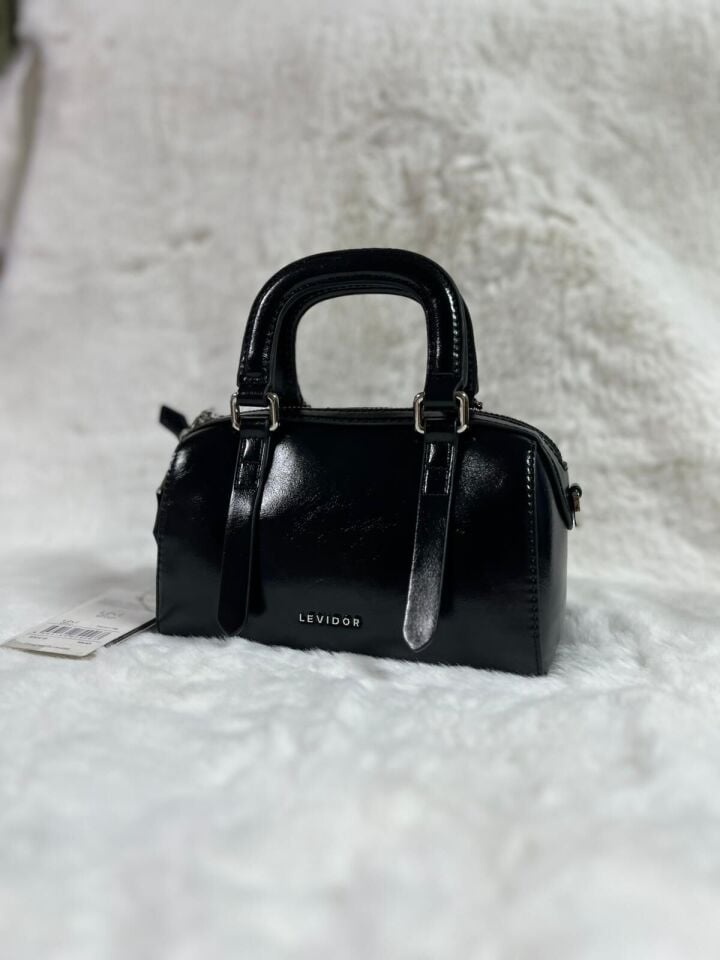 930416 EL VE ÇAPRAZ ASKI PARLAK MİNİ PREMİUM ÇANTA #08-25#