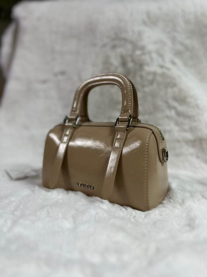 930416 EL VE ÇAPRAZ ASKI PARLAK MİNİ PREMİUM ÇANTA #08-25#