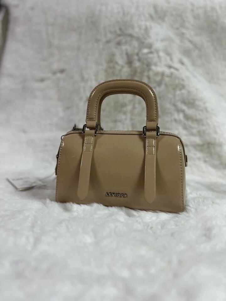 930416 EL VE ÇAPRAZ ASKI PARLAK MİNİ PREMİUM ÇANTA #08-25#