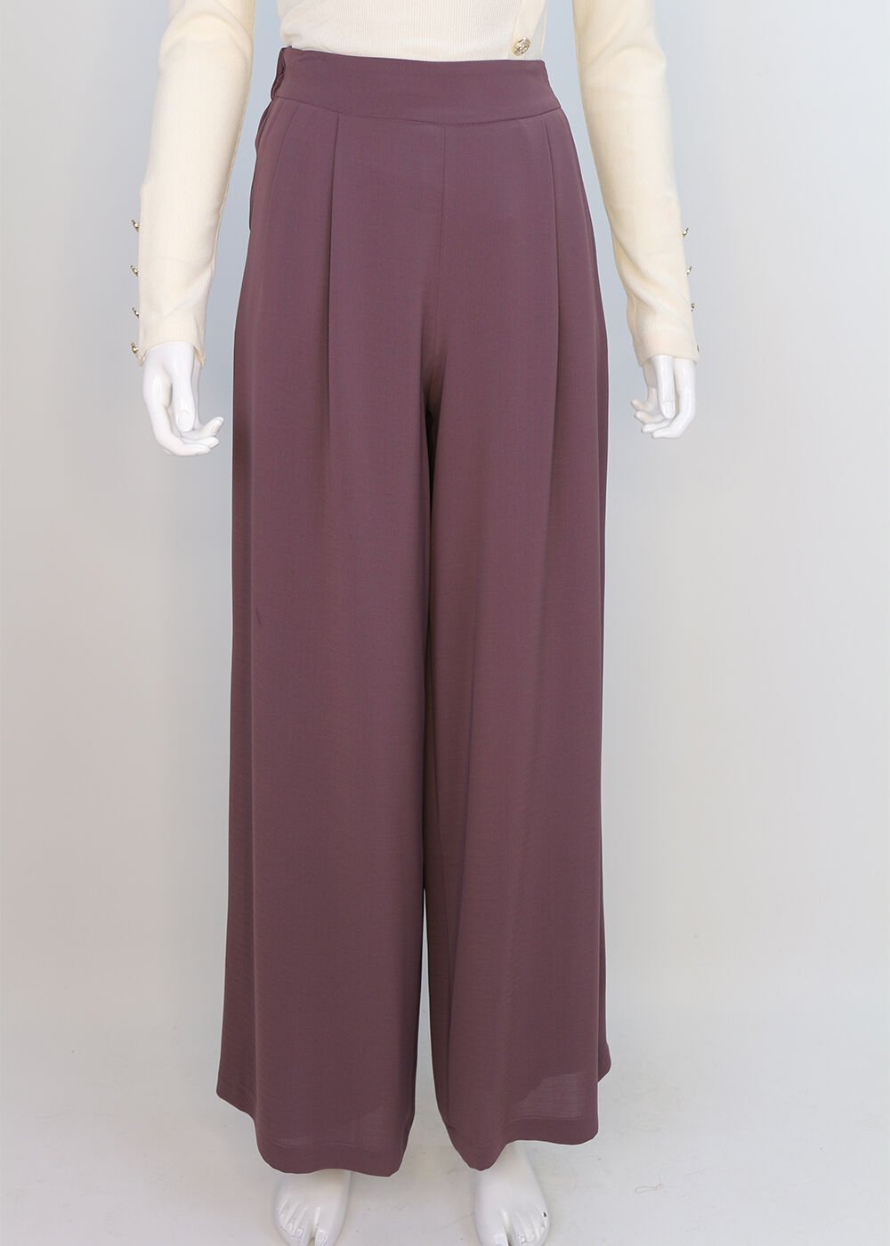 59014 BELİ YARIM LASTİKLİ YANDAN FERMUARLI CEPLİ ETEK PANTOLON QYS ETEK PANTOLON 59014 #23-063