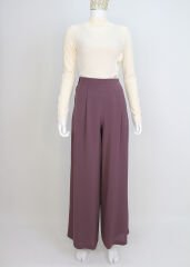 59014 BELİ YARIM LASTİKLİ YANDAN FERMUARLI CEPLİ ETEK PANTOLON QYS ETEK PANTOLON 59014 #23-063
