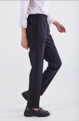 59061 BELİ YARIM LASTİKLİ  ÖN CEPLİ KLASİK DAR PAÇA PANTOLON QYS PANTLON 59061 #23-063
