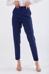 59061 BELİ YARIM LASTİKLİ  ÖN CEPLİ KLASİK DAR PAÇA PANTOLON QYS PANTLON 59061 #23-063