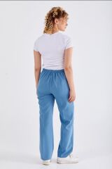 59060 BELİ  LASTİKLİ BOL PAÇA PANTOLON QYS PANTOLON 59060 #23-06#