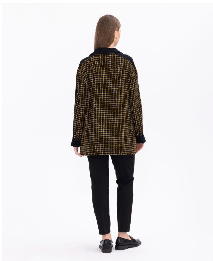 1026 BÜYÜK BEDEN CEP DETAYLI KARE DESENLİ GÖMLEK GÜNLÜK GÖMLEK 14231202201026 QKS GÜNLÜK GÖMLEK 3#23-103