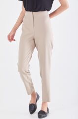 59058 ÖNDEN FERMUARLI KLASİK DAR PAÇA PANTOLON QYS 59058 PANTOLON #23-063