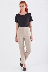 59058 ÖNDEN FERMUARLI KLASİK DAR PAÇA PANTOLON QYS 59058 PANTOLON #23-063