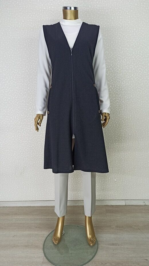 QKS 9233 BAYAN YELEK #22-10# 4XL - SİYAH