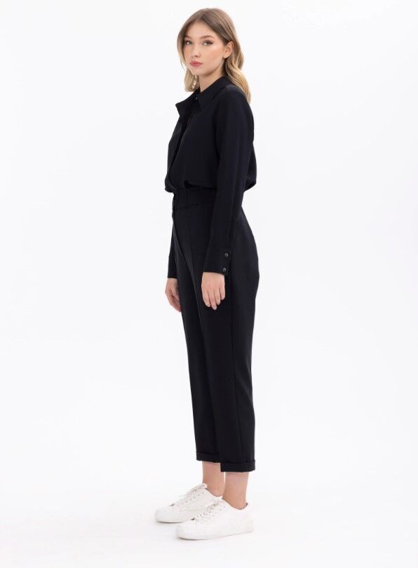 1076 BİLEK BOY HAVUÇ KESİM PANTOLON  GÜNLÜK PANTOLON 10231107001076 QKS GÜNLÜK PANTOLON #23-103