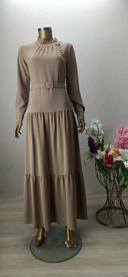 QY ELBİSE 63022 #22-06# 38 - bej