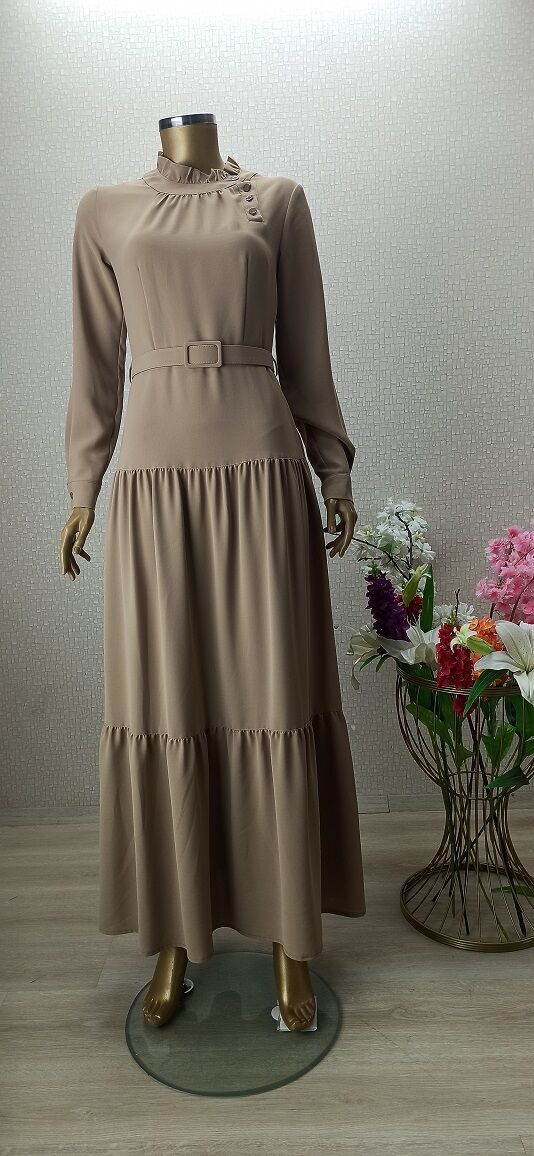QY ELBİSE 63022 #22-06# 38 - bej