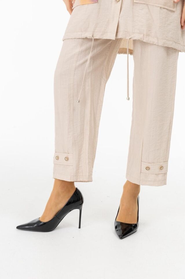 2051 YAKASI KAPŞONLU ÖNÜ DÜĞMELİ ÖNÜ CEP DETAYLI VE KAPİŞONU FİLELİ PANTOLONUN BELİ LASTİKLİ İKİLİ TAKIM #05-25#