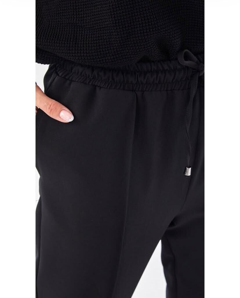 SZ-153  YANDAN CEPLİ BAĞCIKLI PANTOLON #12-25# 48 - SİYAH