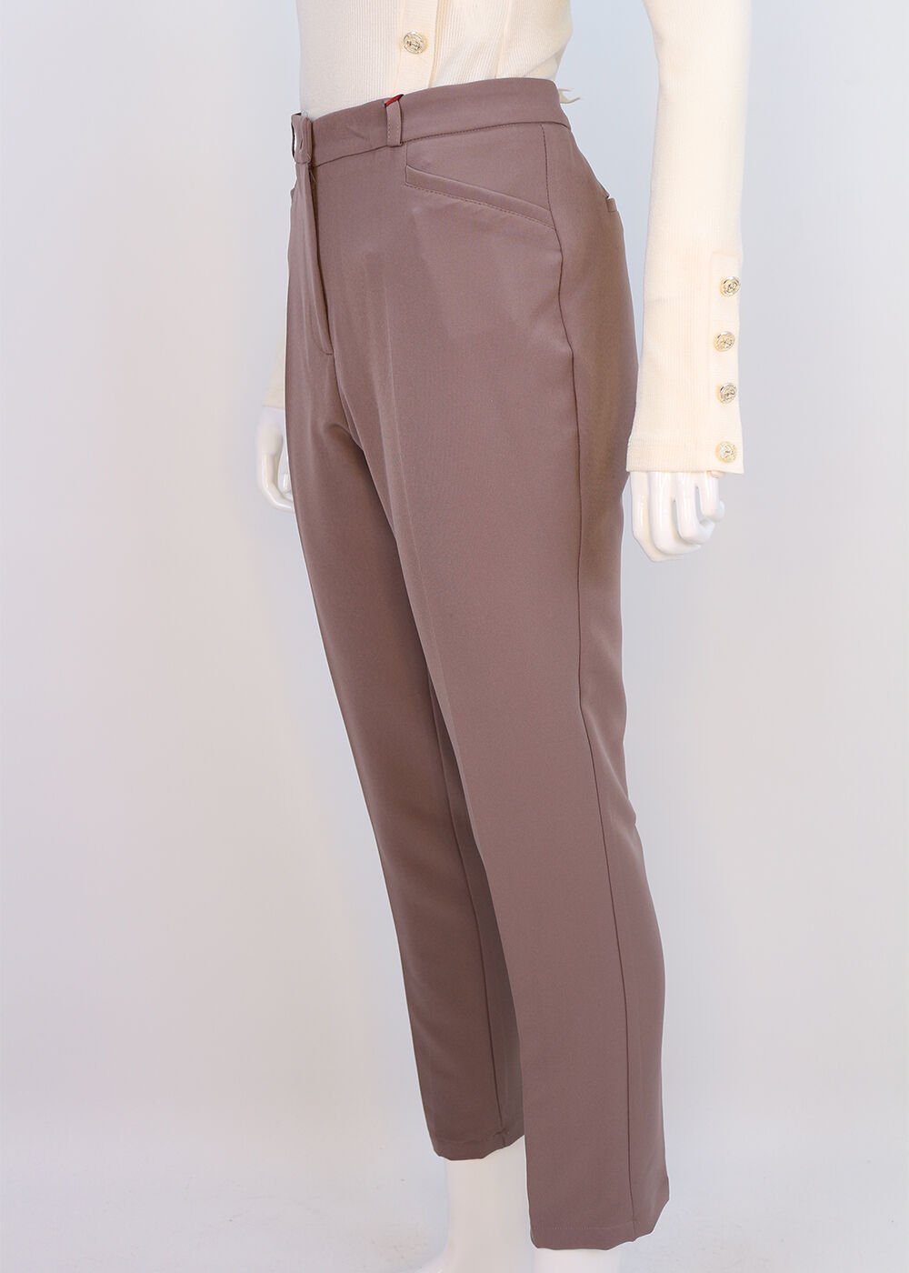 59028 CEP GÖRÜNÜMLÜ ÖNÜ DÜĞMELİ VE FERMUARLI KLASİK DAR PAÇA PANTOLON QKS 59028 PANTOLON #23-093