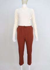 59020 BELİ LASTİKLİ CEPLİ KLASİK DAR PAÇA PANTOLON QYS 59020 PANTOLON #23-093