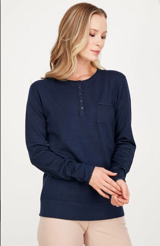 21496 CEP DETAYLI TRİLO BLUZ QKS BLUZ #23-11#