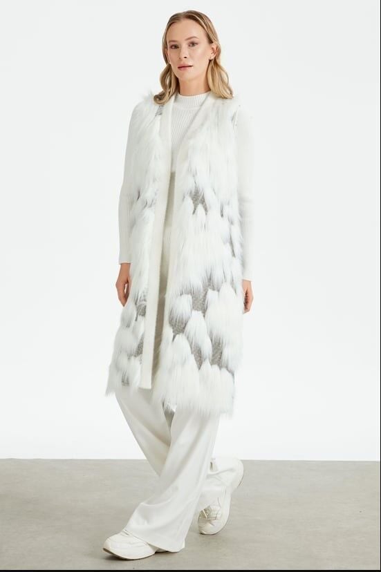 7815  KÜRKLÜ YELEK QKS YELEK 7815 #23-123