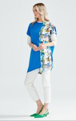21210 BASKI DETAYLI ASİMETRİK RAYON TUNİK QKS TUNİKK 21210 #23-10#