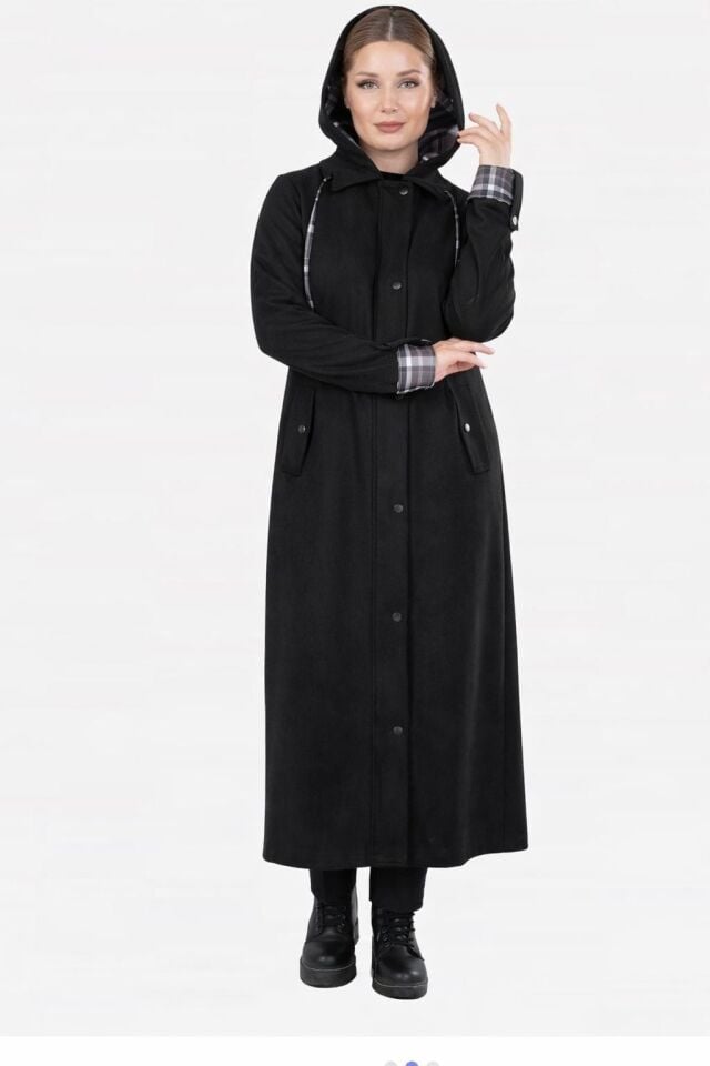 6131 ÖNDEN ÇITÇITLI CEPLİ KAPİŞONLU SÜET KAP #10-25#