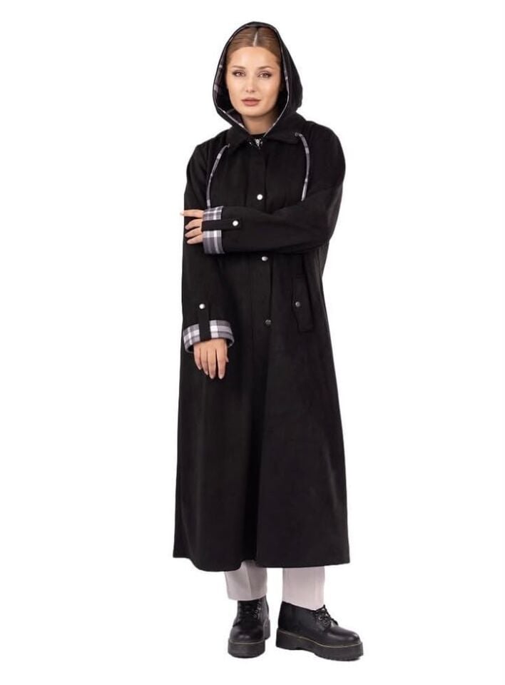 6131 ÖNDEN ÇITÇITLI CEPLİ KAPİŞONLU SÜET KAP #10-25#