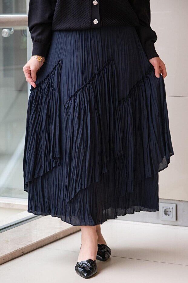 SZ-5475 VİOLA PARÇALI KIRIŞTIRMA ETEK #12-25#