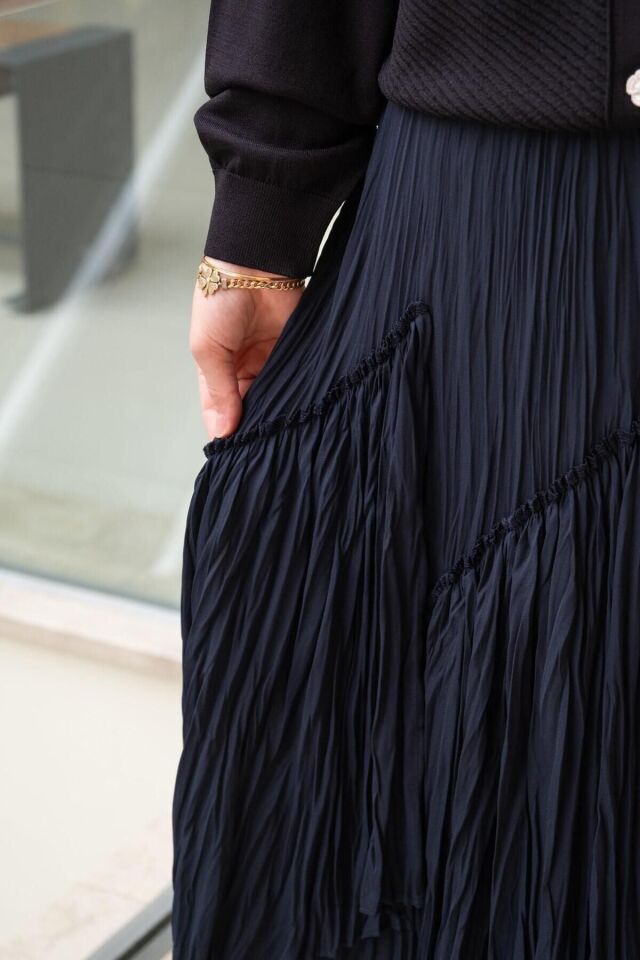 SZ-5475 VİOLA PARÇALI KIRIŞTIRMA ETEK #12-25#