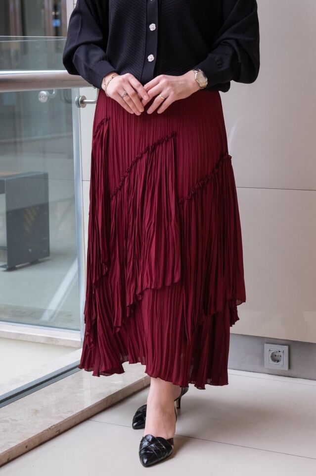 SZ-5475 VİOLA PARÇALI KIRIŞTIRMA ETEK #12-25#