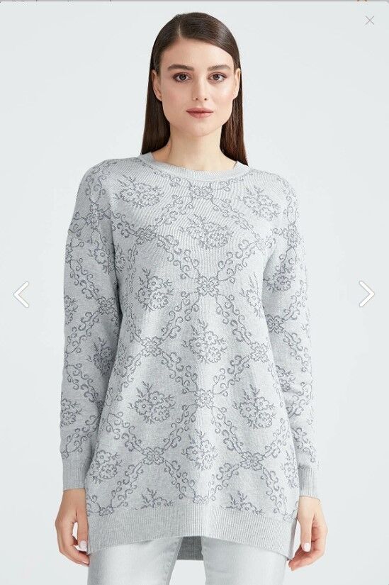 20915 SİM DESENLİ TRİKO TUNİK QKS TUNİK 20915 #23-123