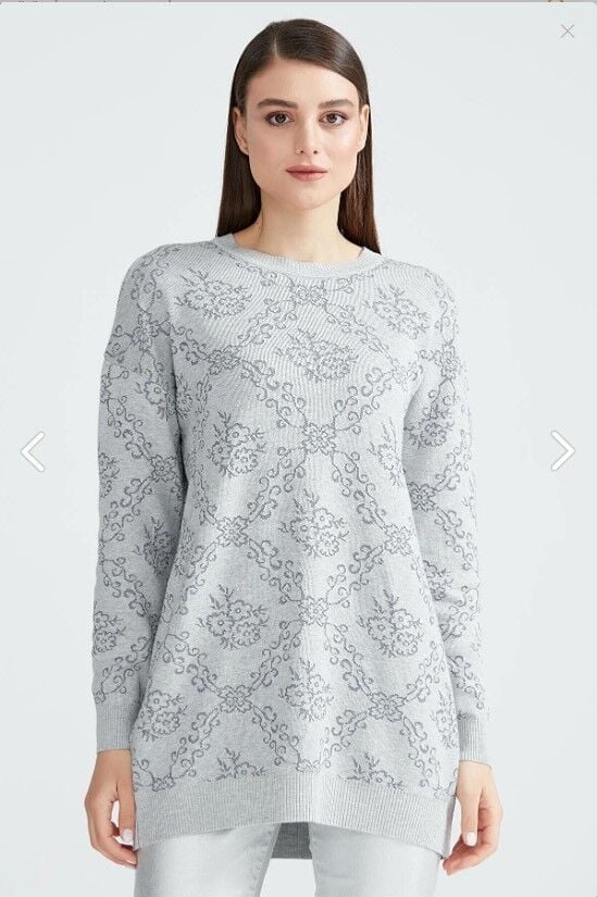 20915 SİM DESENLİ TRİKO TUNİK QKS TUNİK 20915 #23-123