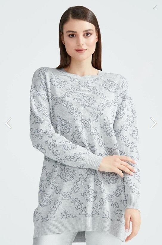 20915 SİM DESENLİ TRİKO TUNİK QKS TUNİK 20915 #23-123