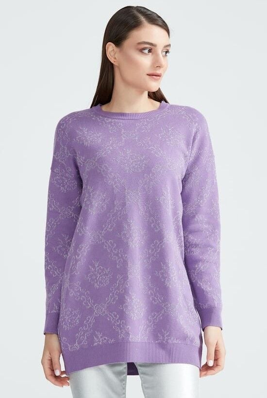 20915 SİM DESENLİ TRİKO TUNİK QKS TUNİK 20915 #23-123